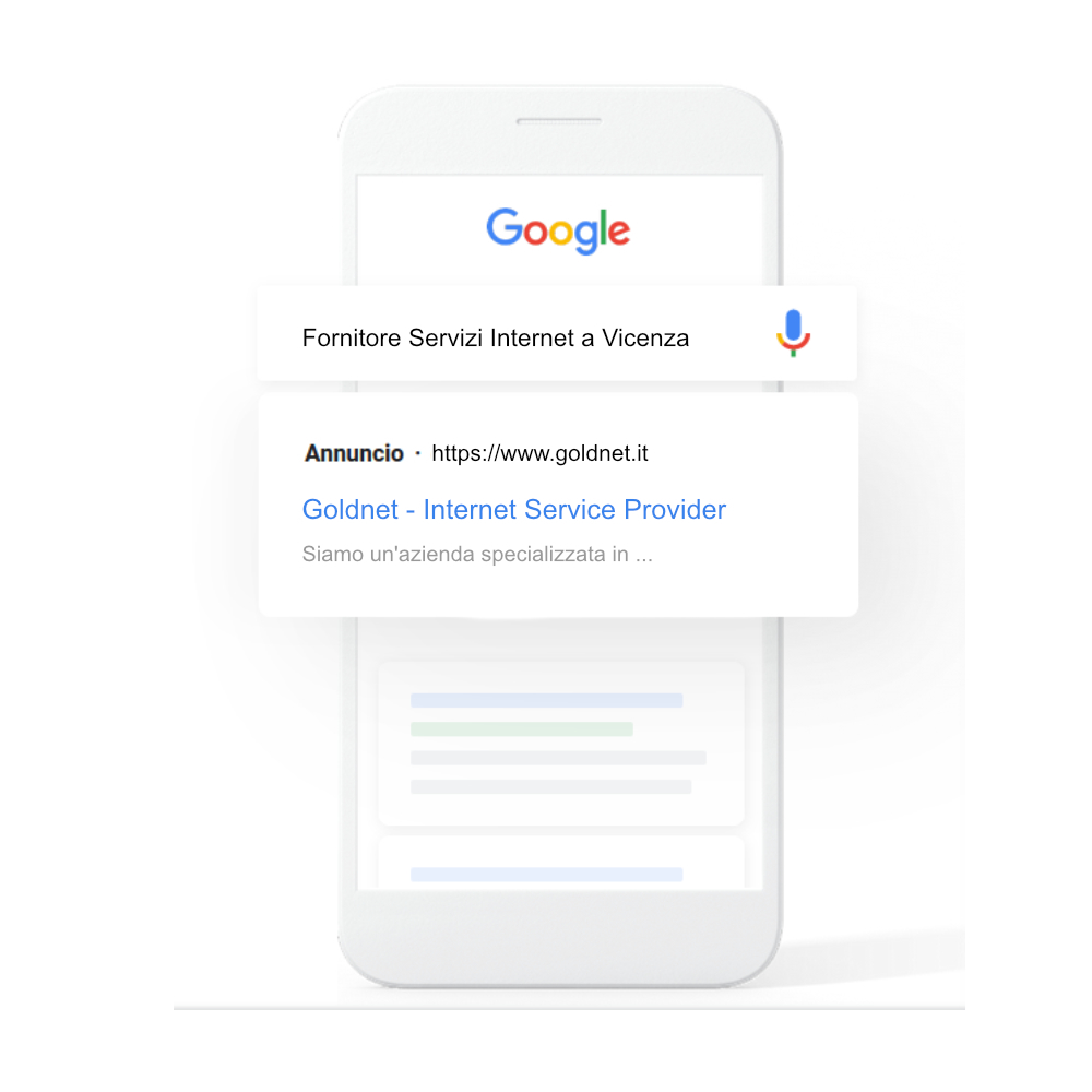 Annunci Google Ads Goldnet